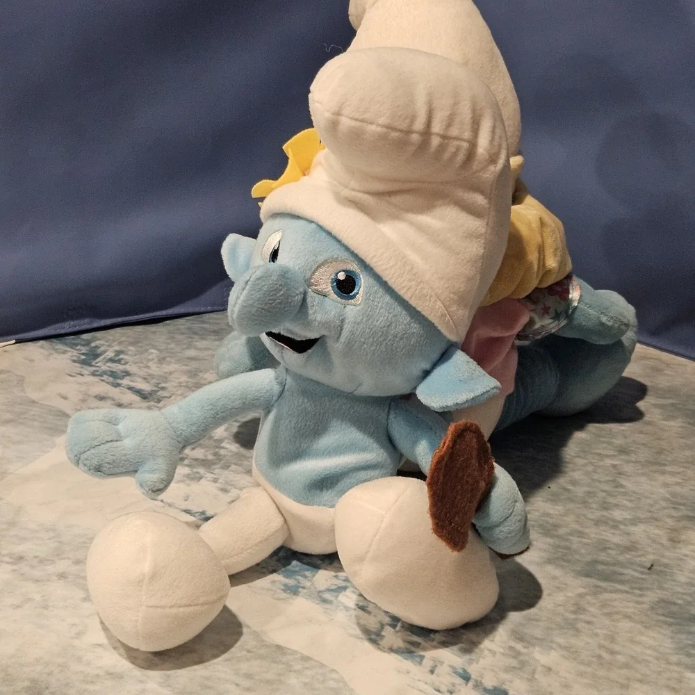 Build A Bear Smurfette Kellytoy Papa Smurf Plush Bundle Movie Stuffed Animals